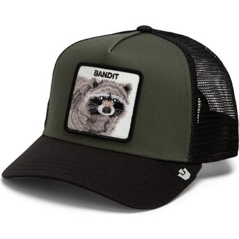 Goorin Bros. Raccoon Bandit Original Recipe The Farm Green and Black Trucker Hat