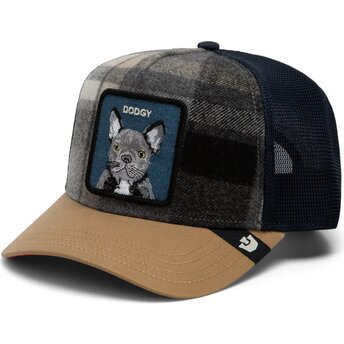 Goorin Bros. French Bulldog Brit Frenchie Check Mate Dodgy The Farm Multicolor Trucker Hat