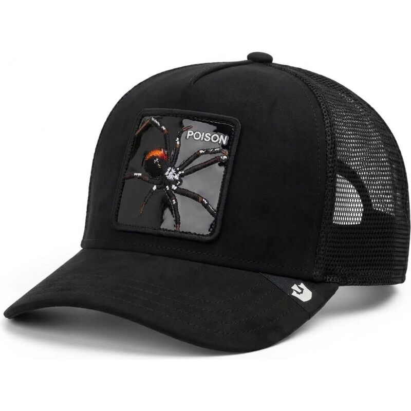 goorin-bros-black-out-spider-blackened-metallic-poison-the-farm-black-trucker-hat