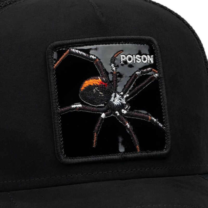 goorin-bros-black-out-spider-blackened-metallic-poison-the-farm-black-trucker-hat
