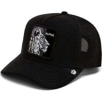Goorin Bros. Black Out Lion Blackened Metallic Alpha The Farm Black Trucker Hat