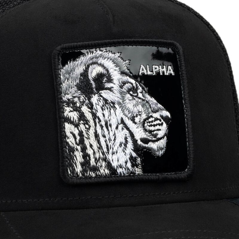 goorin-bros-black-out-lion-blackened-metallic-alpha-the-farm-black-trucker-hat