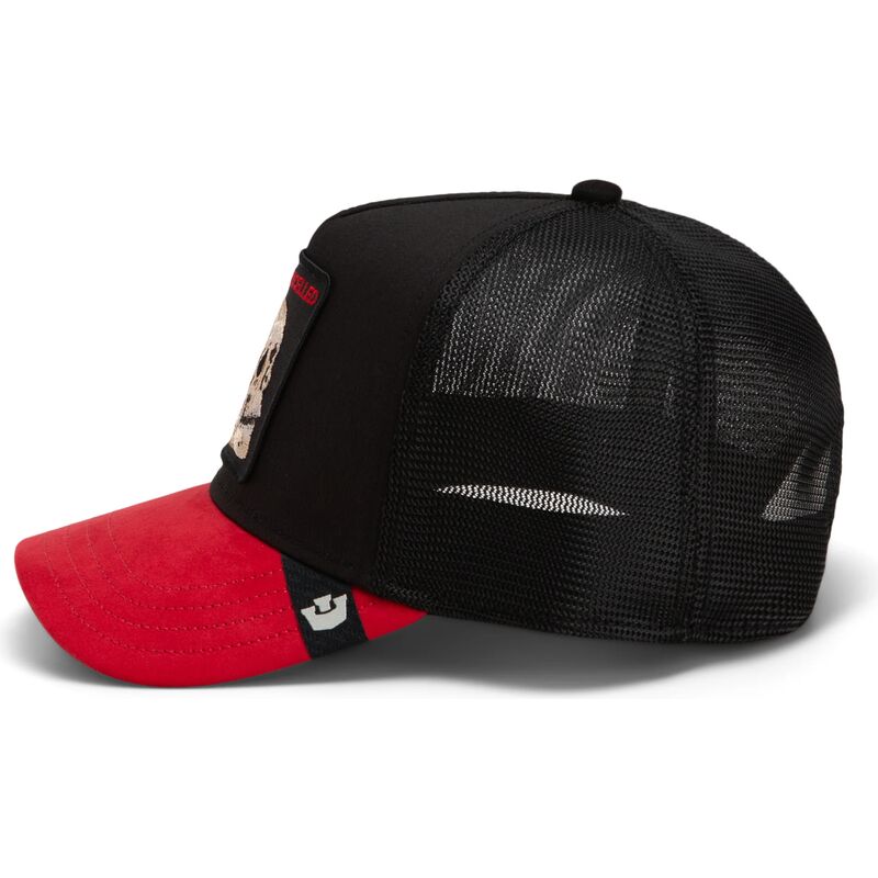 goorin-bros-cancelled-skull-trucker-microsuede-the-farm-black-and-red-trucker-hat goorin-bros-cancelled-skull-trucker-microsuede-the-farm-black-and-red-trucker-hat