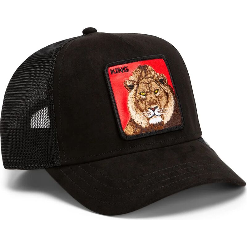 goorin-bros-lion-re-leone-rosso-microsuede-king-the-farm-black-and-red-trucker-hat