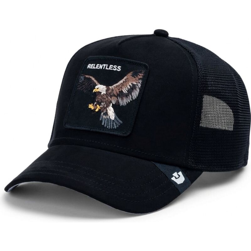 goorin-bros-suede-relentless-eagle-microsuede-the-farm-black-trucker-hat goorin-bros-suede-relentless-eagle-microsuede-the-farm-black-trucker-hat
