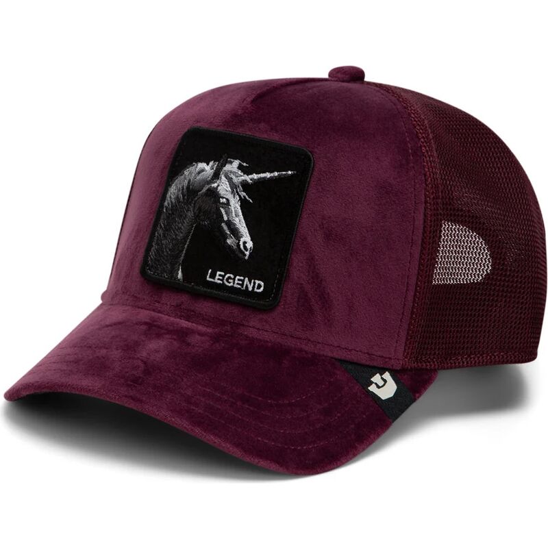 goorin-bros-unicorn-velour-legend-the-farm-maroon-trucker-hat