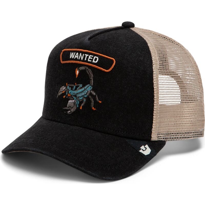 goorin-bros-scorpion-wanted-rocker-denim-after-dark-the-farm-black-and-beige-trucker-hat