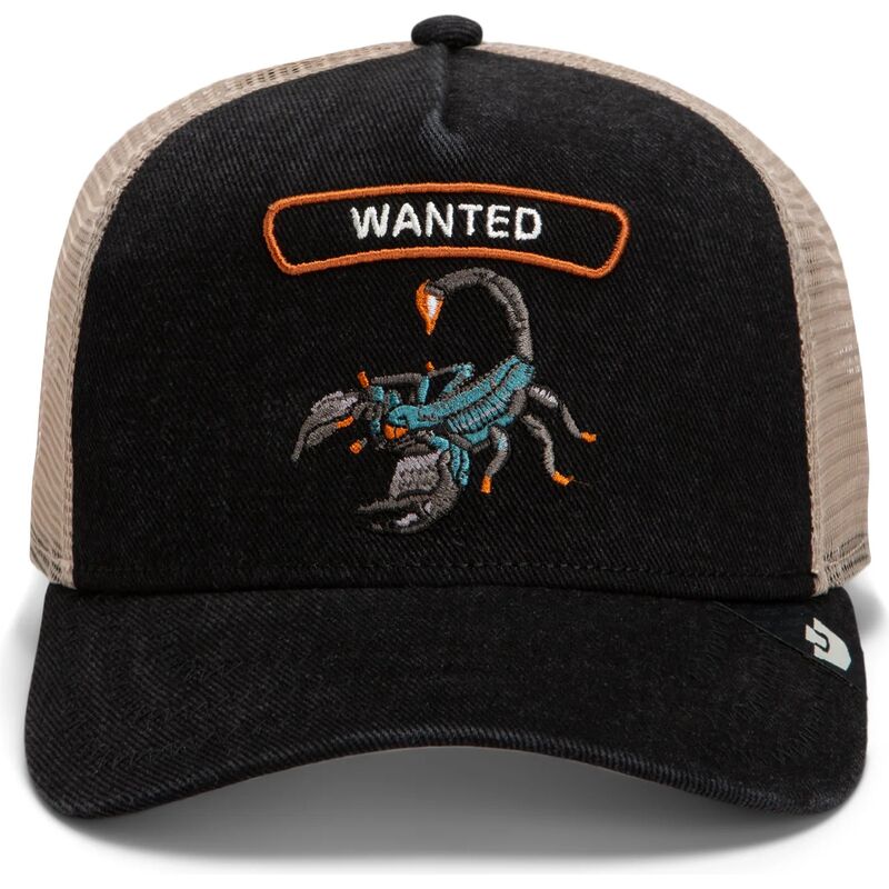 goorin-bros-scorpion-wanted-rocker-denim-after-dark-the-farm-black-and-beige-trucker-hat