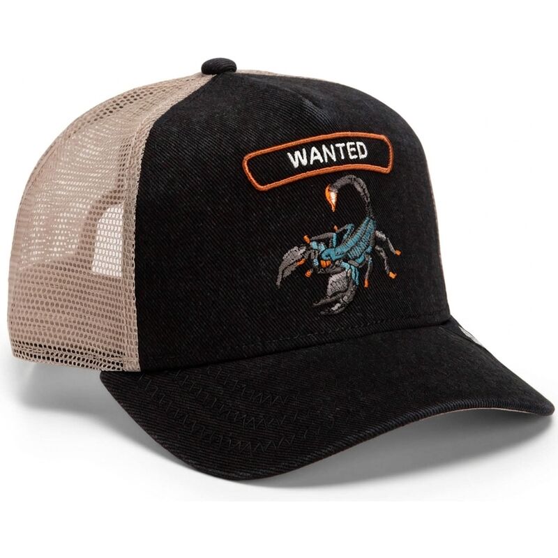 goorin-bros-scorpion-wanted-rocker-denim-after-dark-the-farm-black-and-beige-trucker-hat