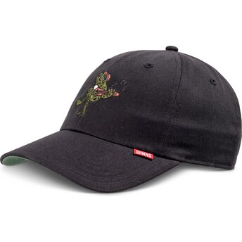 Djinns Curved Brim Do Nothing Club Weird Vibes Frog Black Adjustable Cap