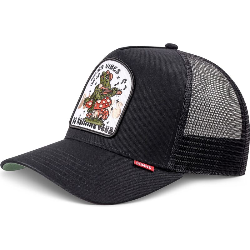 djinns-hft-do-nothing-club-weird-vibes-frog-black-trucker-hat djinns-hft-do-nothing-club-weird-vibes-frog-black-trucker-hat