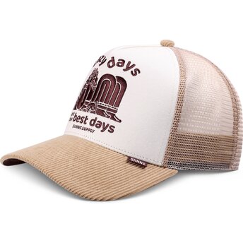 Djinns HFT Lazy Days Khaki and White Trucker Hat