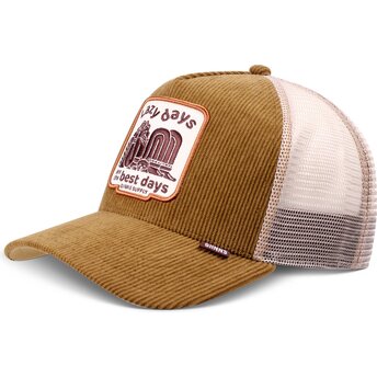 Djinns HFT Lazy Days Brown and Khaki Trucker Hat