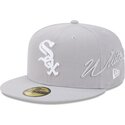 new-era-flat-brim-59fifty-side-script-chicago-white-sox-mlb-grey-fitted-cap