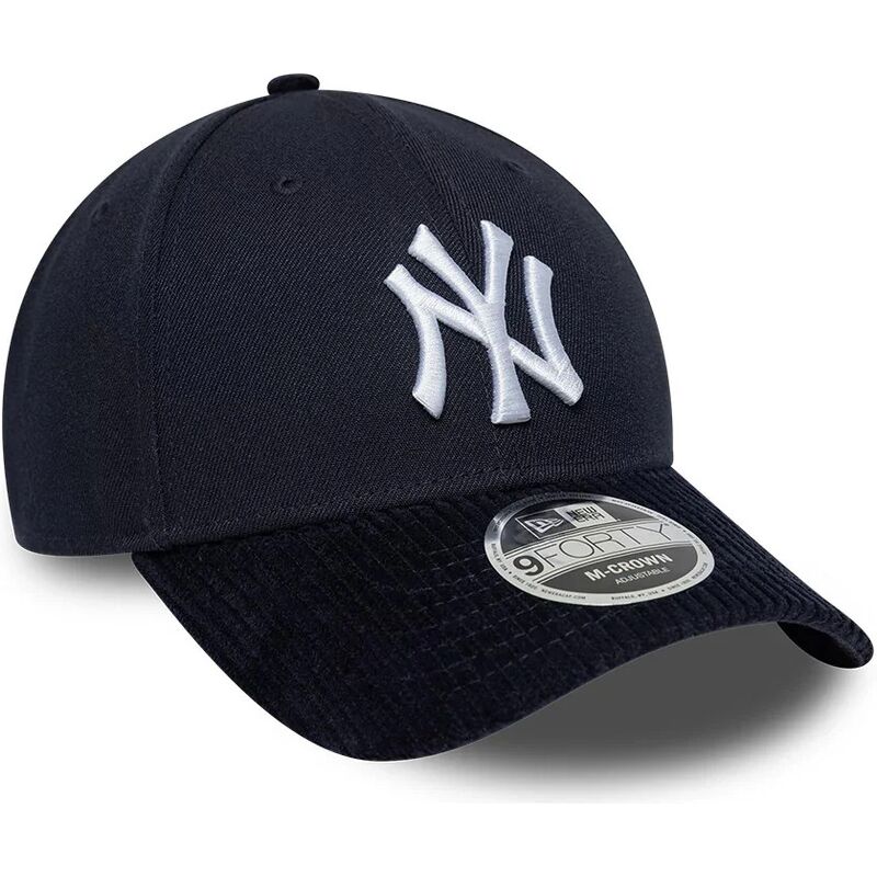 new-era-curved-brim-9forty-m-crown-cord-visor-new-york-yankees-mlb-navy-blue-snapback-cap new-era-curved-brim-9forty-m-crown-cord-visor-new-york-yankees-mlb-navy-blue-snapback-cap