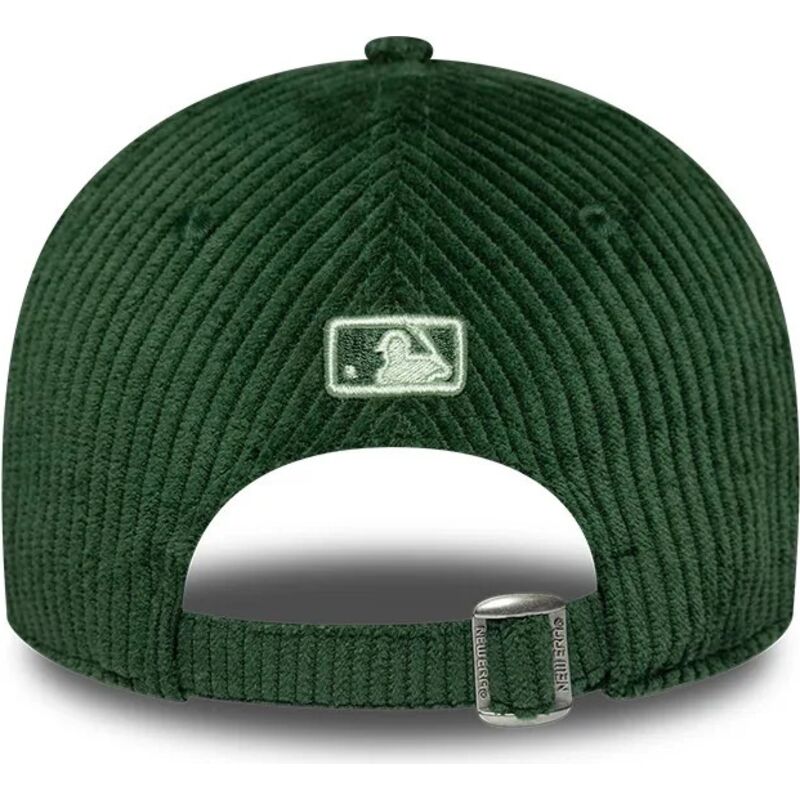 new-era-curved-brim-women-green-logo-9forty-m-crown-chunky-cord-los-angeles-dodgers-mlb-green-snapback-cap