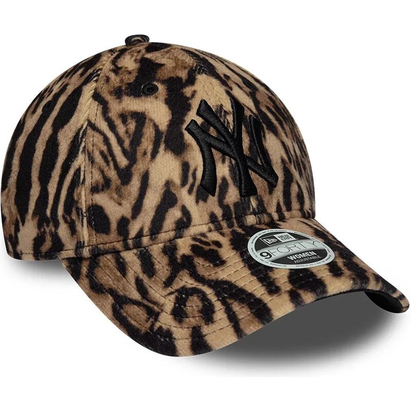 new-era-curved-brim-women-9forty-ocelot-print-new-york-yankees-mlb-leopard-adjustable-cap