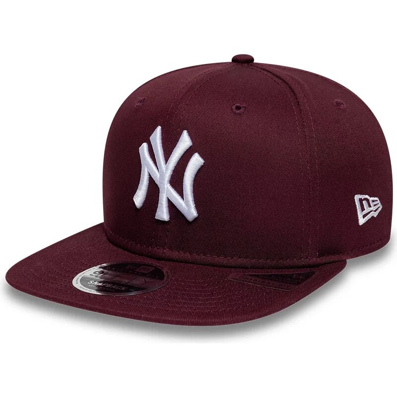 new-era-flat-brim-9fifty-original-fit-league-essential-new-york-yankees-mlb-maroon-snapback-cap