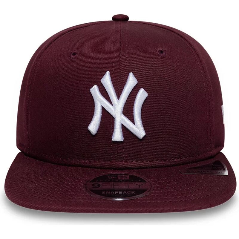new-era-flat-brim-9fifty-original-fit-league-essential-new-york-yankees-mlb-maroon-snapback-cap