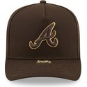 new-era-curved-brim-9fifty-a-frame-precurved-visor-pin-atlanta-braves-mlb-brown-snapback-cap