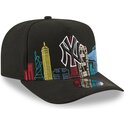 new-era-curved-brim-9fifty-a-frame-precurved-skyline-new-york-yankees-mlb-black-snapback-cap