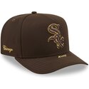 new-era-curved-brim-9fifty-a-frame-precurved-visor-pin-chicago-white-sox-mlb-brown-snapback-cap