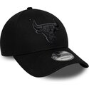 new-era-curved-brim-black-and-grey-logo-9forty-team-outline-chicago-bulls-nba-black-adjustable-cap