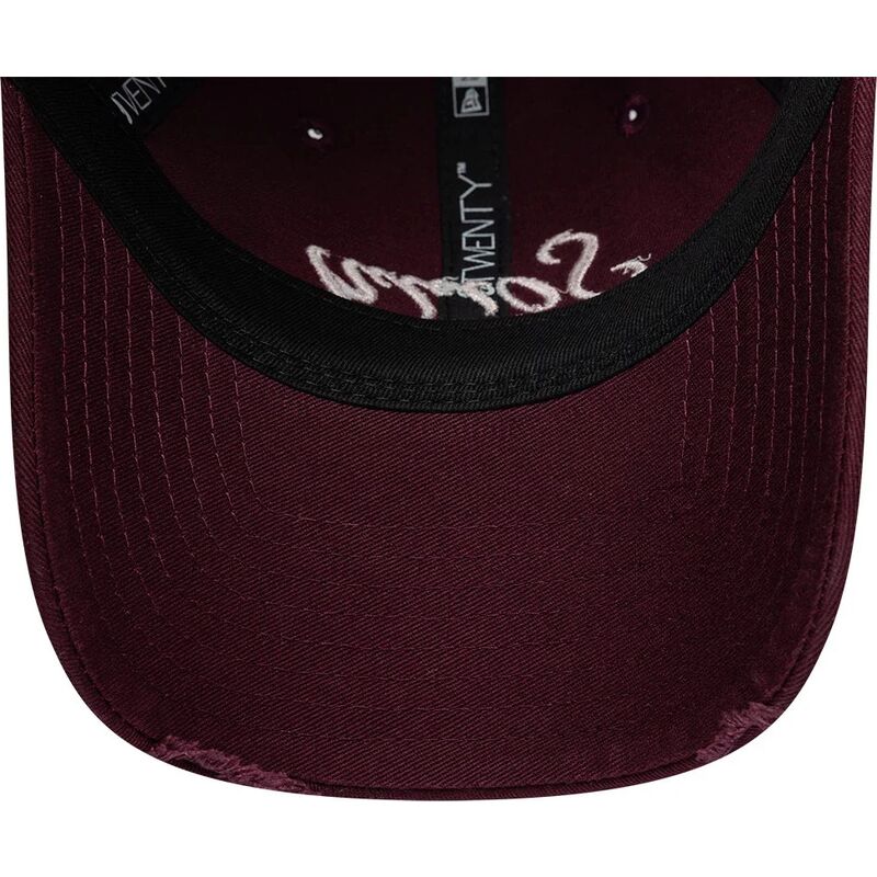 new-era-curved-brim-women-9twenty-slogan-sorry-i-m-late-maroon-adjustable-cap