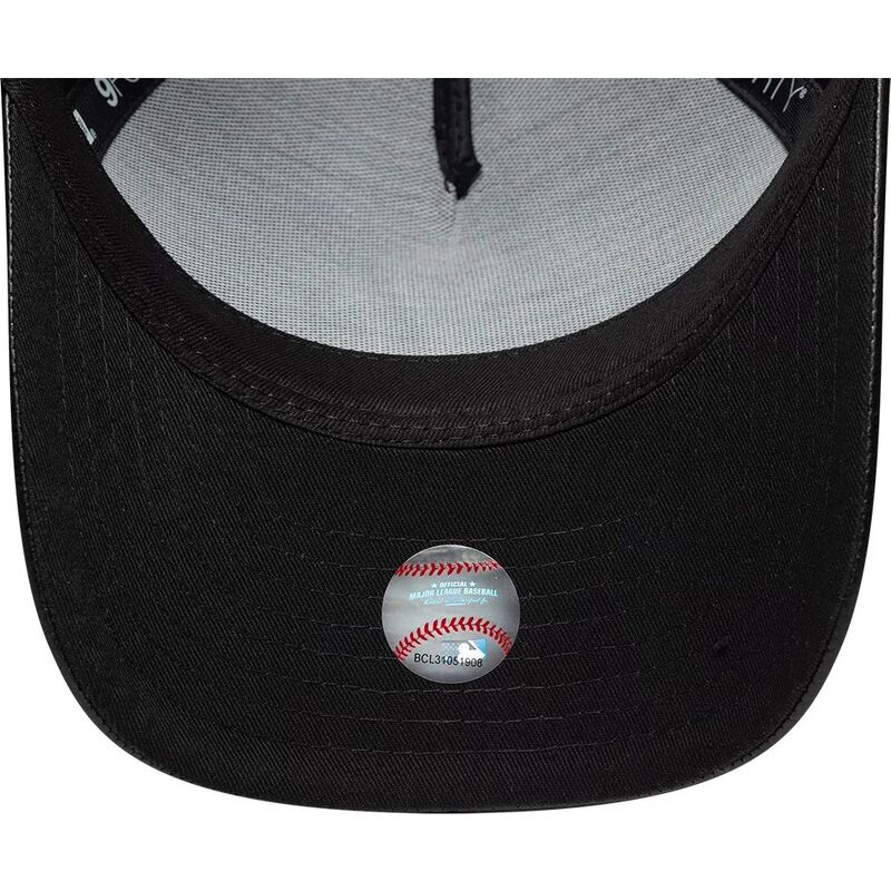 new-era-curved-brim-women-black-logo-9forty-m-crown-a-frame-fabric-mix-new-york-yankees-mlb-black-adjustable-cap