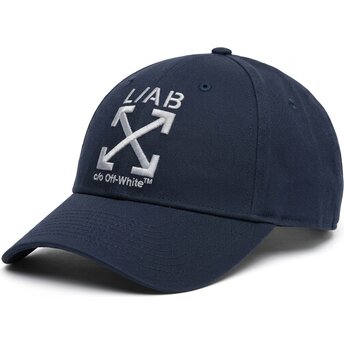 L/AB c/o Off-White™ Curved Brim Clamp Arrows Twill Navy Blue Adjustable Cap