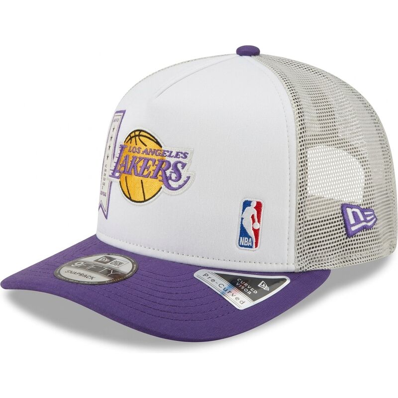 new-era-9fifty-a-frame-precurved-multi-patch-los-angeles-lakers-nba-purple-and-white-trucker-hat new-era-9fifty-a-frame-precurved-multi-patch-los-angeles-lakers-nba-purple-and-white-trucker-hat