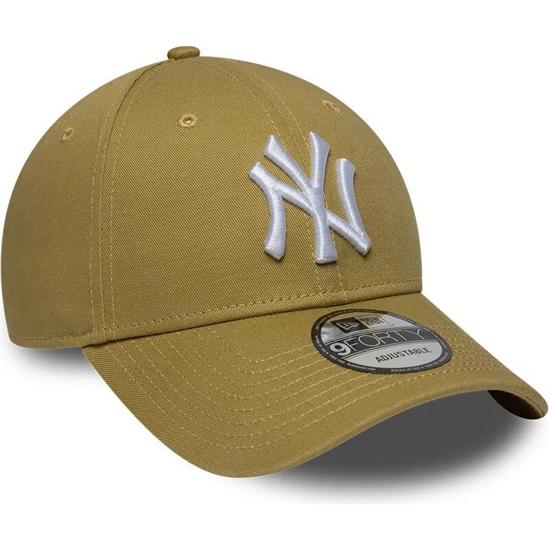 new-era-curved-brim-9forty-league-essential-new-york-yankees-mlb-khaki-adjustable-cap new-era-curved-brim-9forty-league-essential-new-york-yankees-mlb-khaki-adjustable-cap