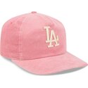 new-era-curved-brim-19twenty-precurved-corduroy-pastel-los-angeles-dodgers-mlb-pink-adjustable-cap