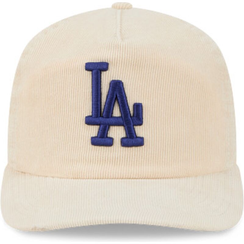 new-era-curved-brim-blue-logo-19twenty-precurved-corduroy-pastel-los-angeles-dodgers-mlb-beige-adjustable-cap