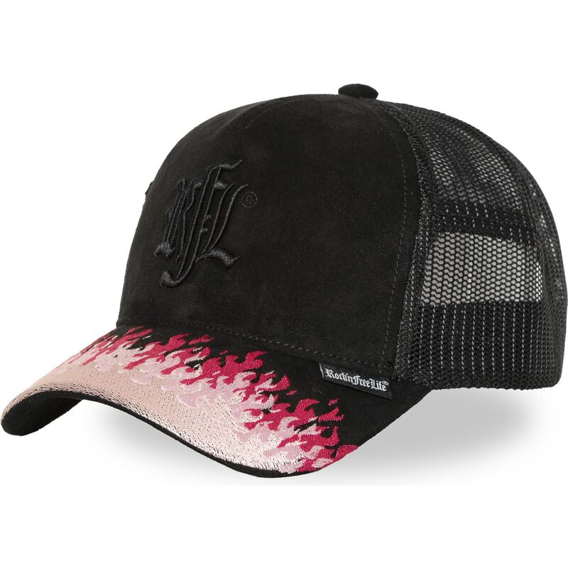 rocknfreelife-n285-pla-black-and-pink-trucker-hat rocknfreelife-n285-pla-black-and-pink-trucker-hat