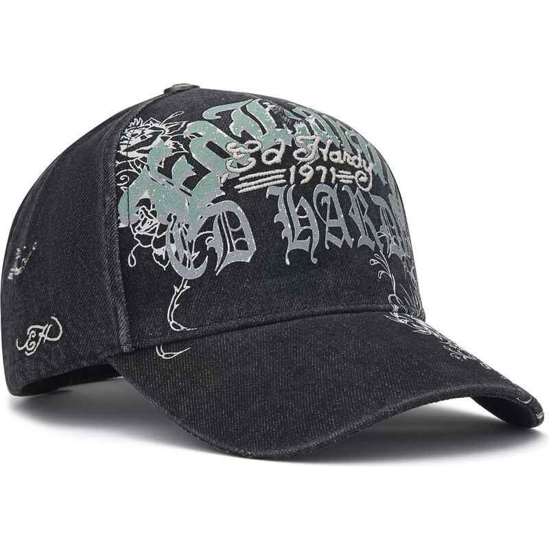 ed-hardy-curved-brim-distressed-floral-gothic-black-adjustable-cap