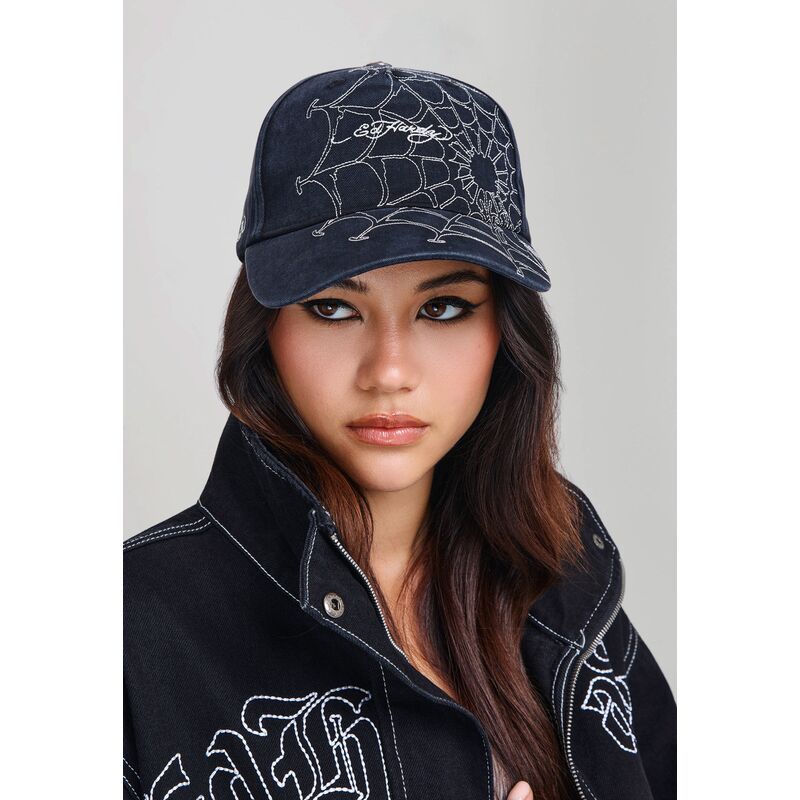 ed-hardy-curved-brim-spiderweb-black-and-white-adjustable-cap ed-hardy-curved-brim-spiderweb-black-and-white-adjustable-cap