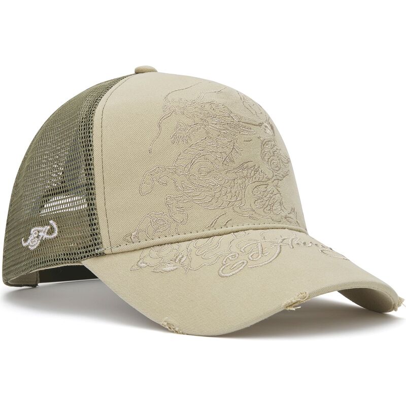 ed-hardy-outline-dragon-khaki-trucker-hat ed-hardy-outline-dragon-khaki-trucker-hat