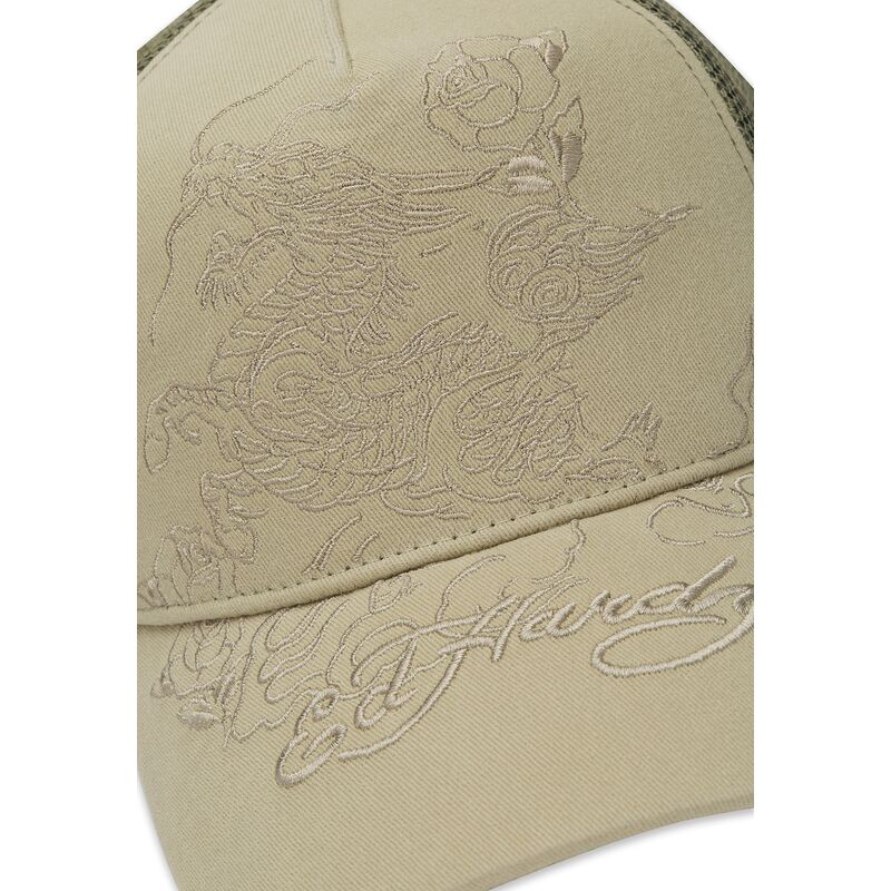 ed-hardy-outline-dragon-khaki-trucker-hat ed-hardy-outline-dragon-khaki-trucker-hat