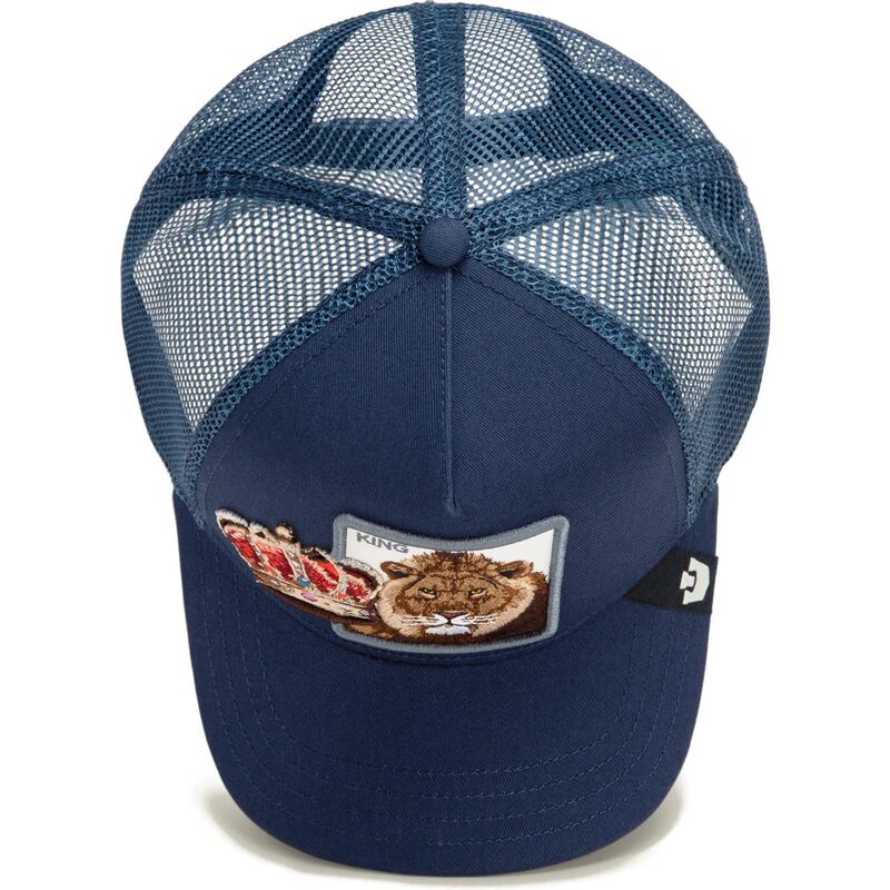 goorin-bros-lion-royal-stay-royal-sidekick-the-farm-blue-trucker-hat goorin-bros-lion-royal-stay-royal-sidekick-the-farm-blue-trucker-hat