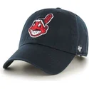 47-brand-curved-brim-cleveland-indians-mlb-clean-up-navy-blue-cap